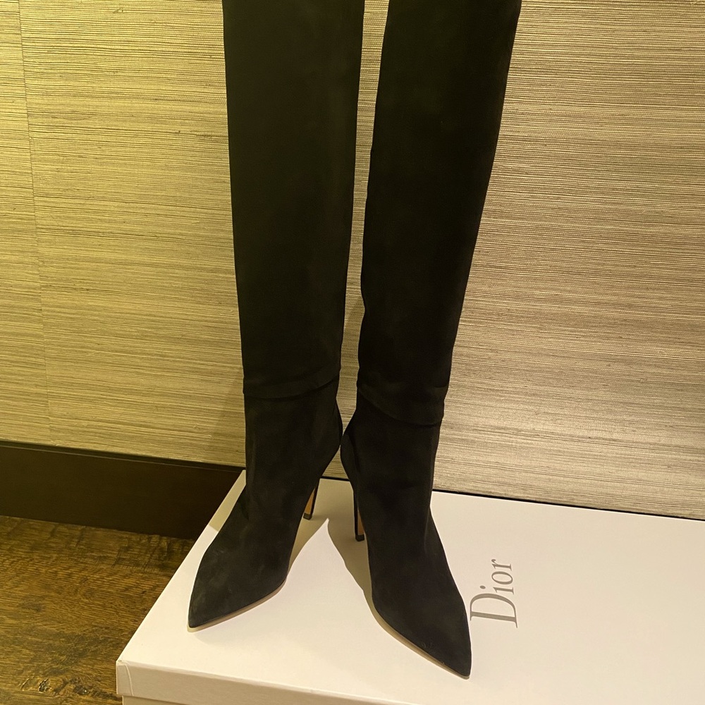 Beautiful suede Dior boots.